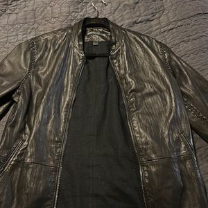 John varvatos, leather jacket black